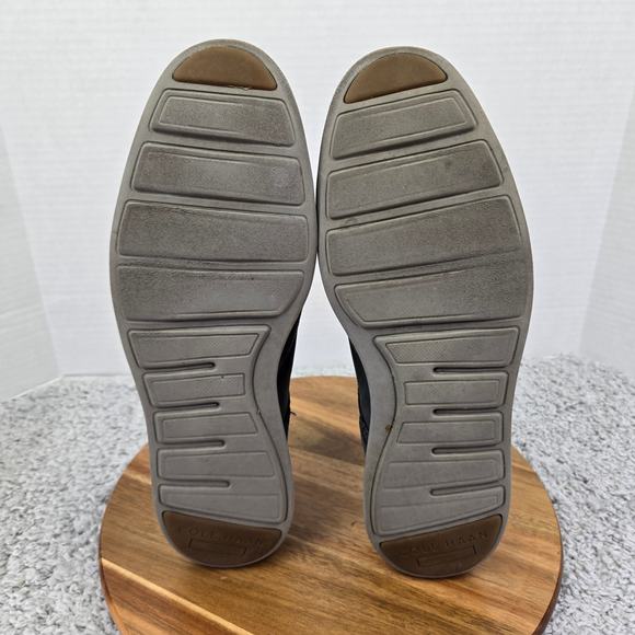 Cole Haan OriginalGrand Modern Blue Leather Wingtip Casual Oxford Mens 12 W Wide - Picture 9 of 14